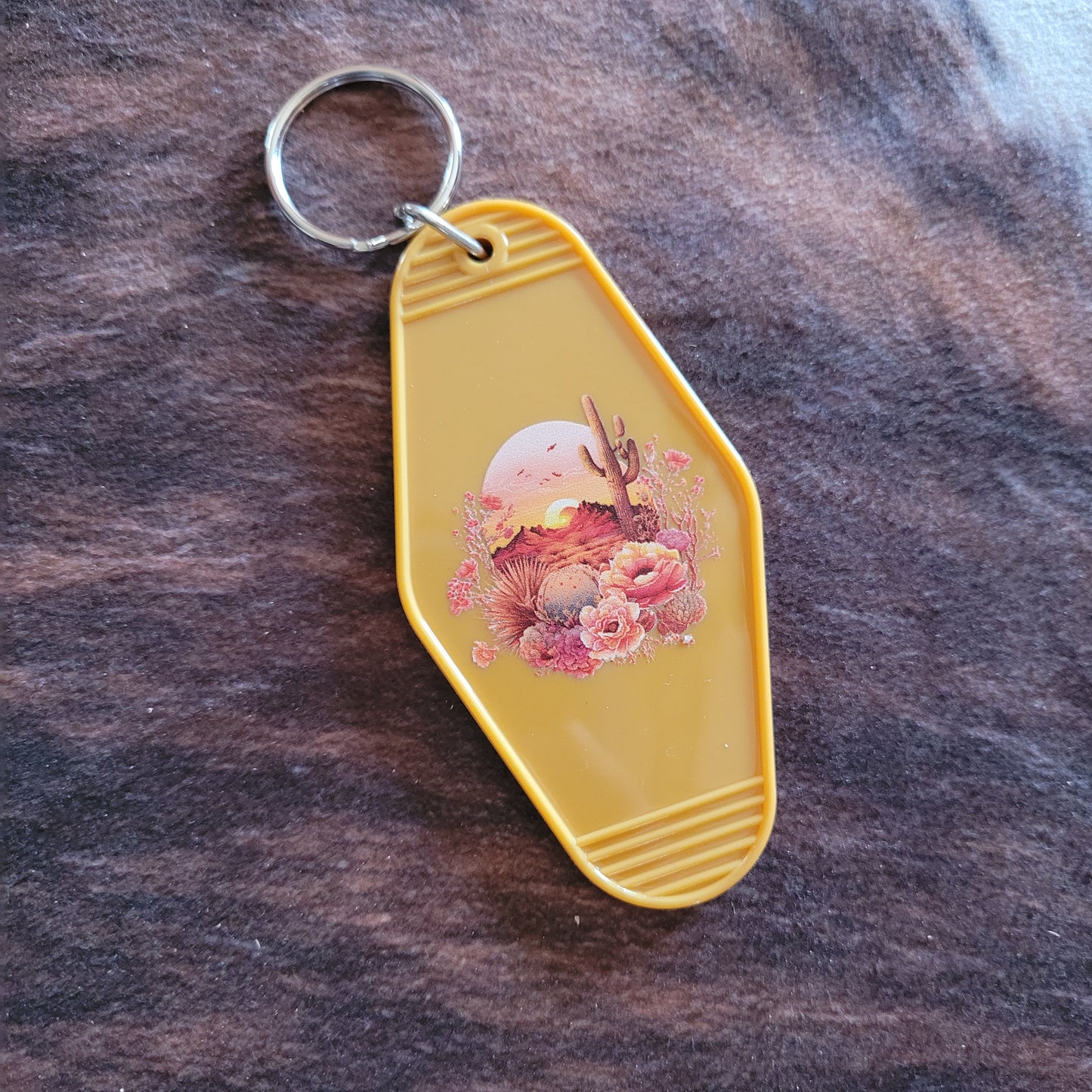 Desert Sunset Hotel Room Keychain