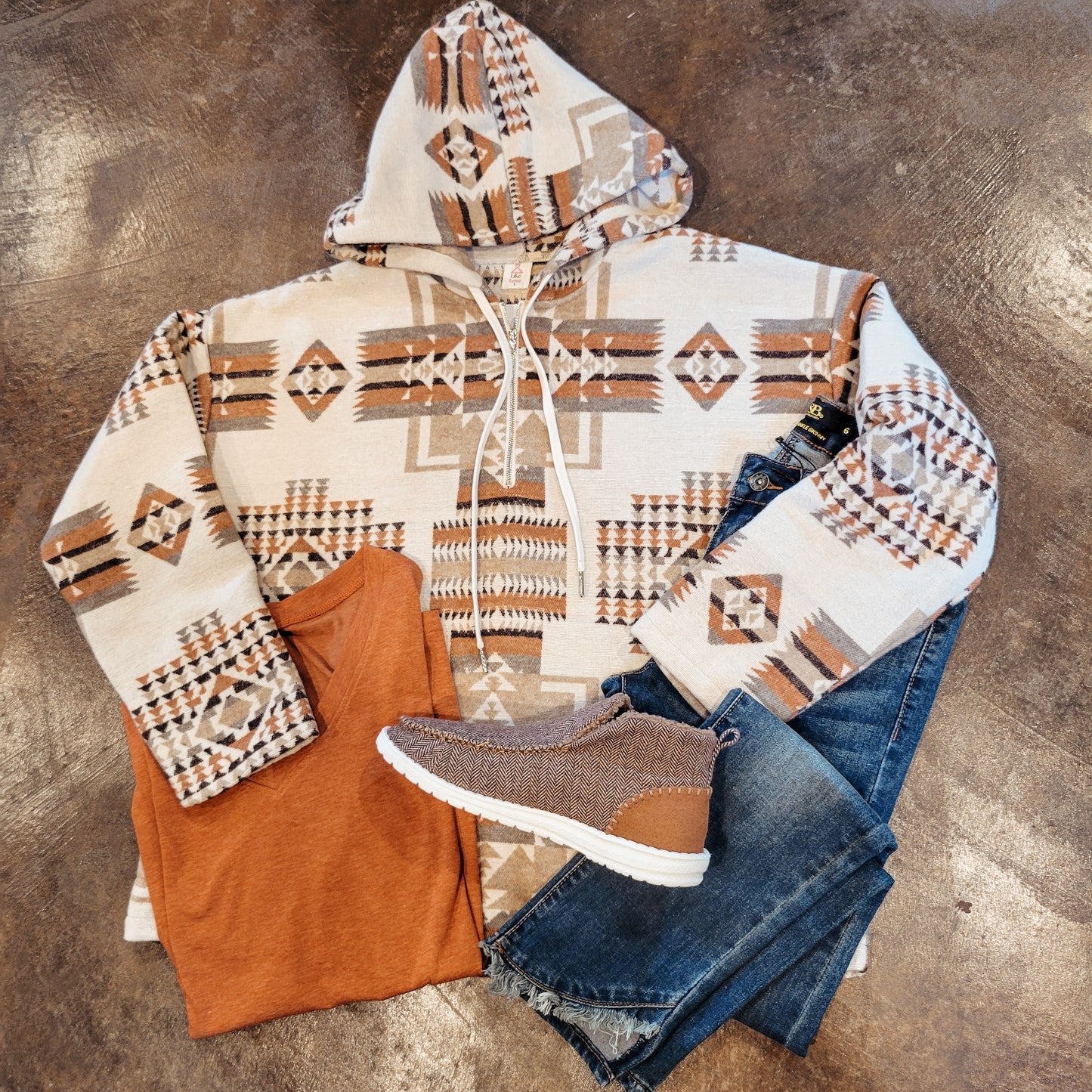 Just Going For It Aztec Hoodie