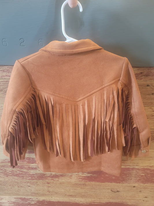 Kids Fringe Jacket - Brown