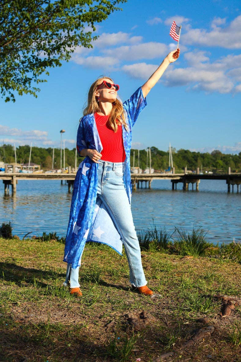 Star Struck Duster with Red Sequin Detail