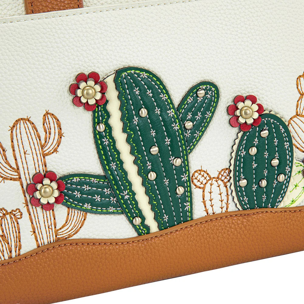 Montana West Cactus Embellished Crossbody Bag - Beige