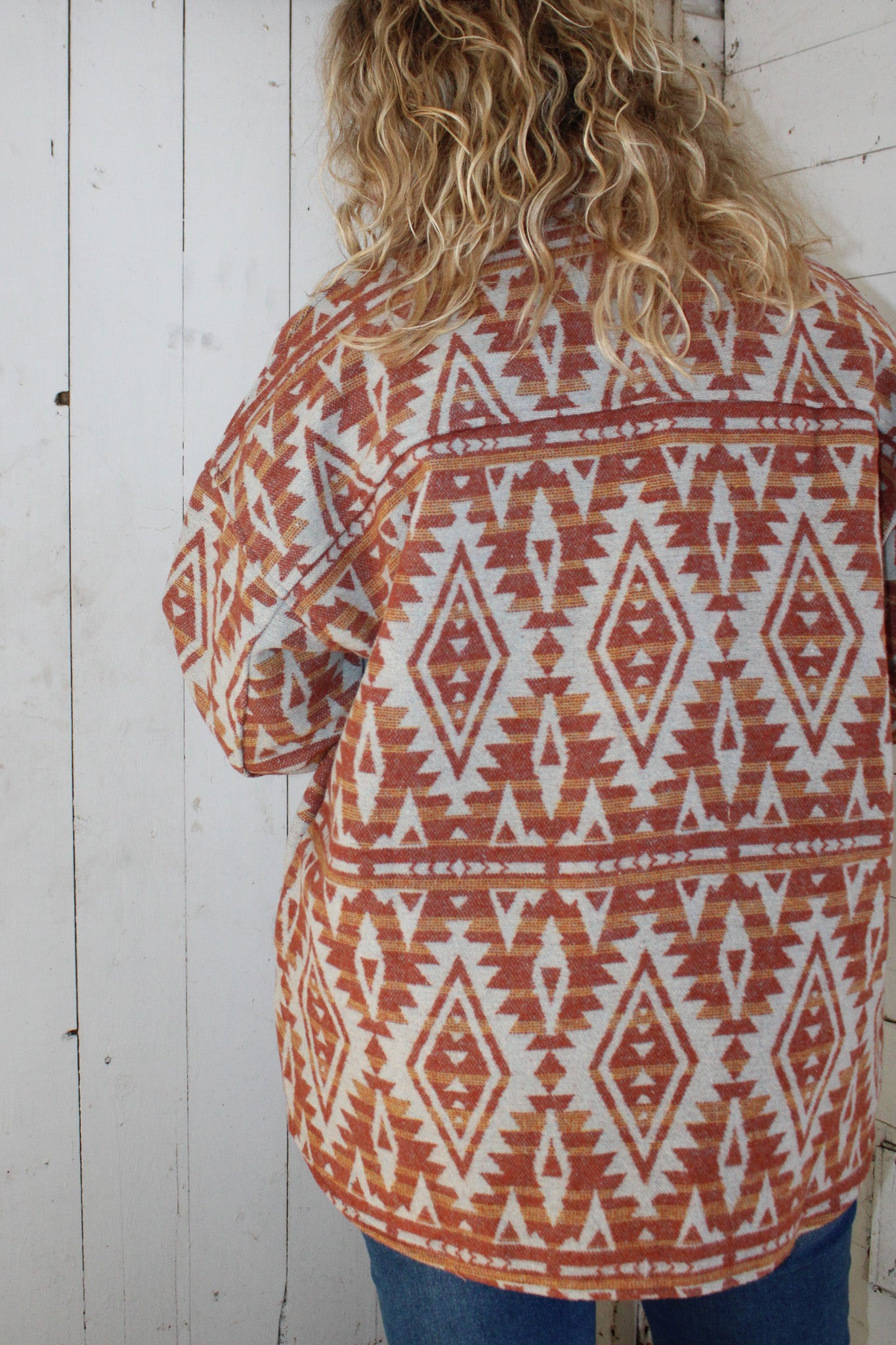 Gather Round Aztec Shacket