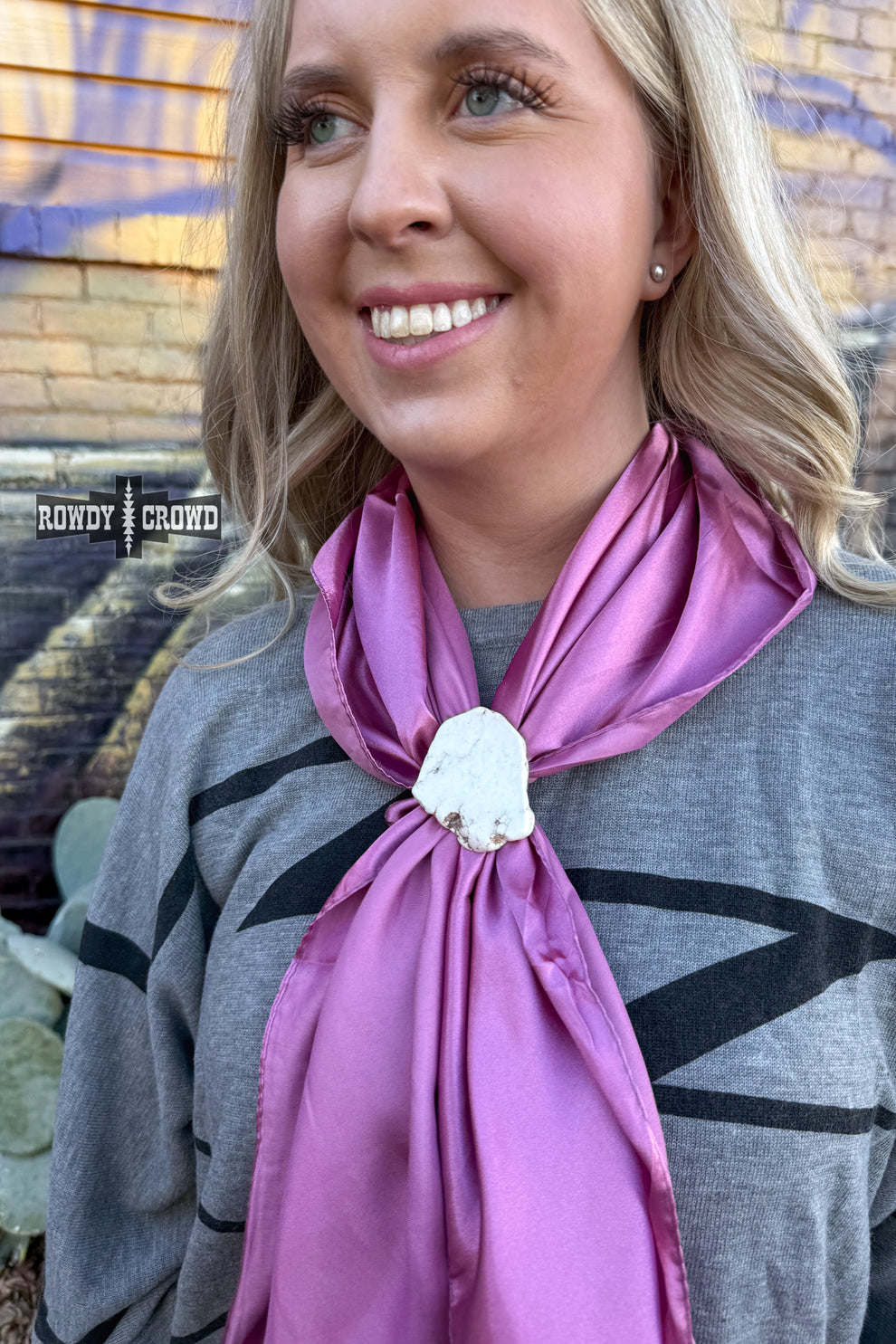 Rock Scarf Slide - Hot Pink