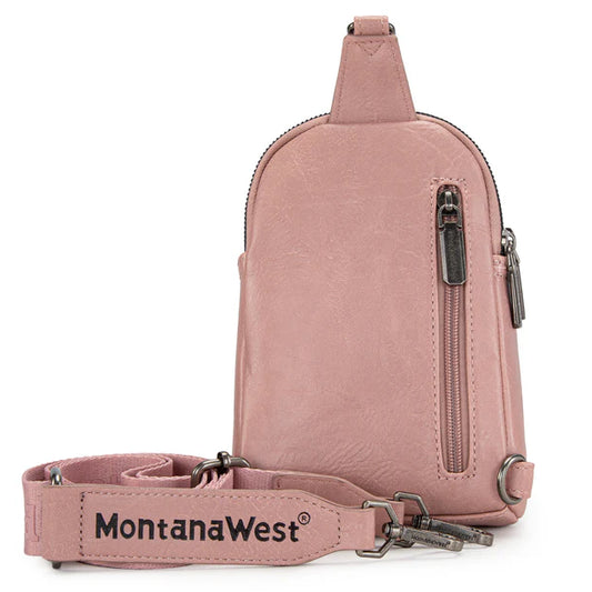 Montana West Sling Bag/Crossbody/Chest Bag - Pink