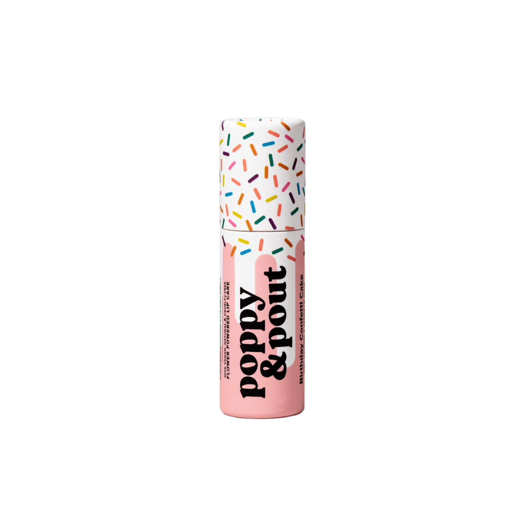Poppy & Pout Lip Balm - Birthday Confetti Cake