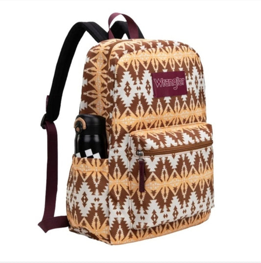 Wrangler Backpack - Brown Aztec Print