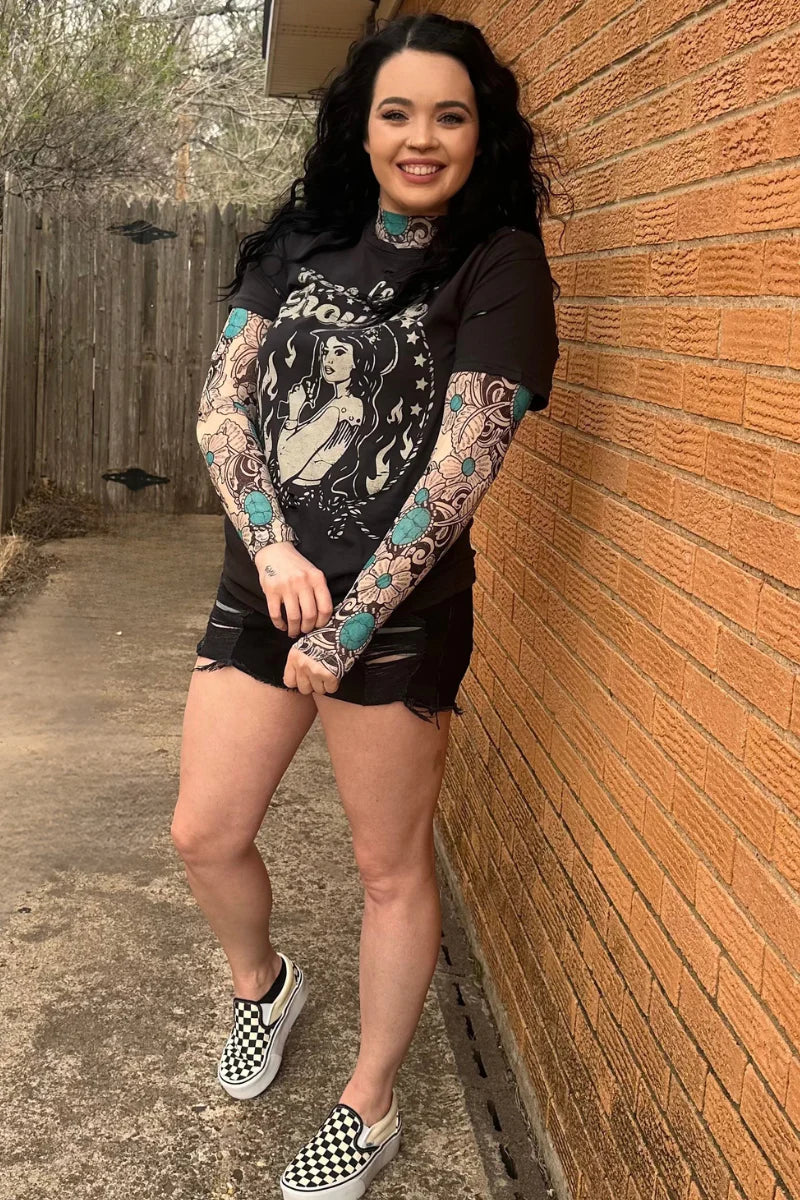 Tattoos on This Town Mesh Long Sleeve