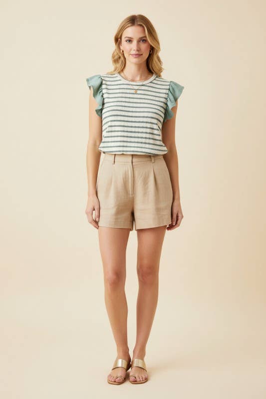 STRIPED SLEEVELESS TOP