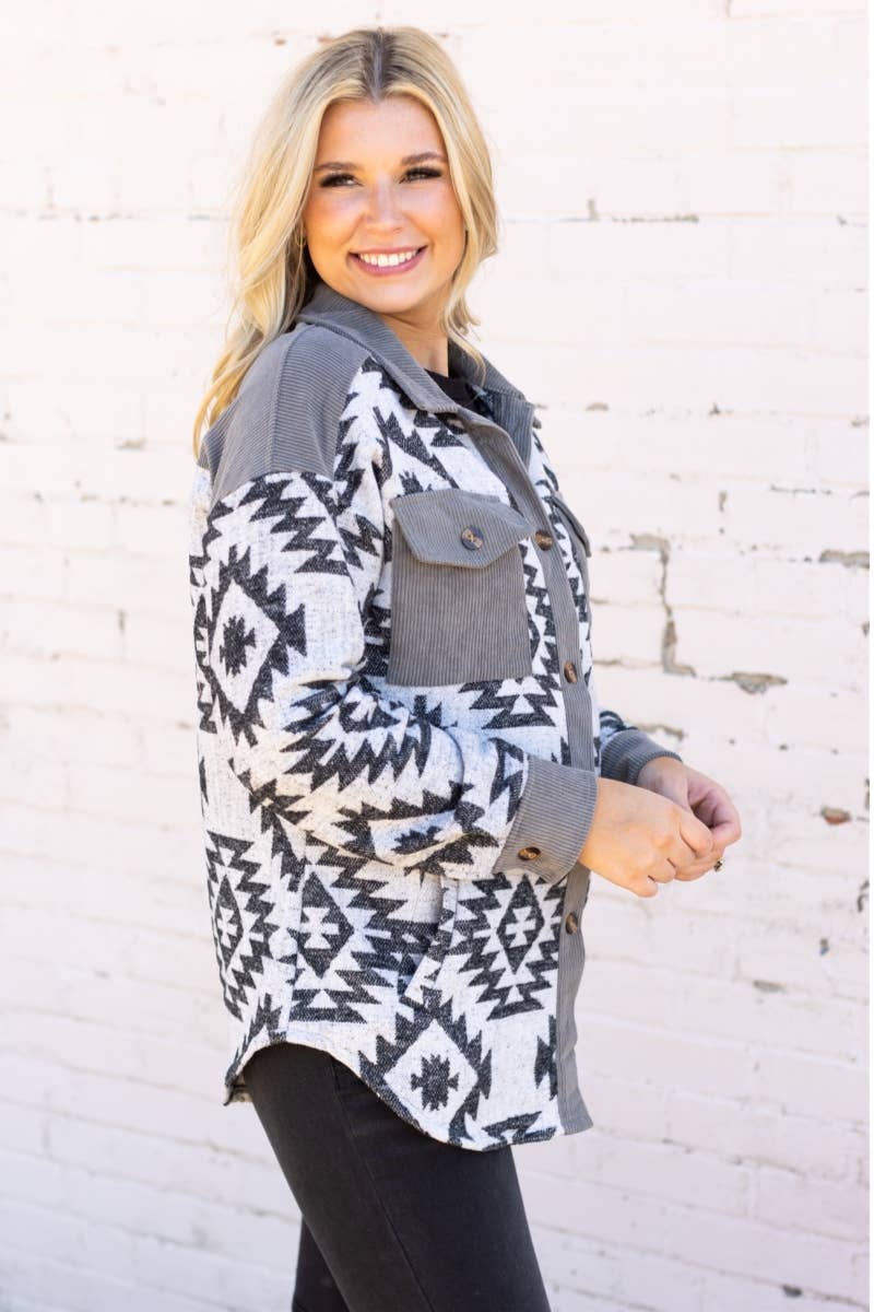 WESTERN AZTEC PATTERN JACKET
