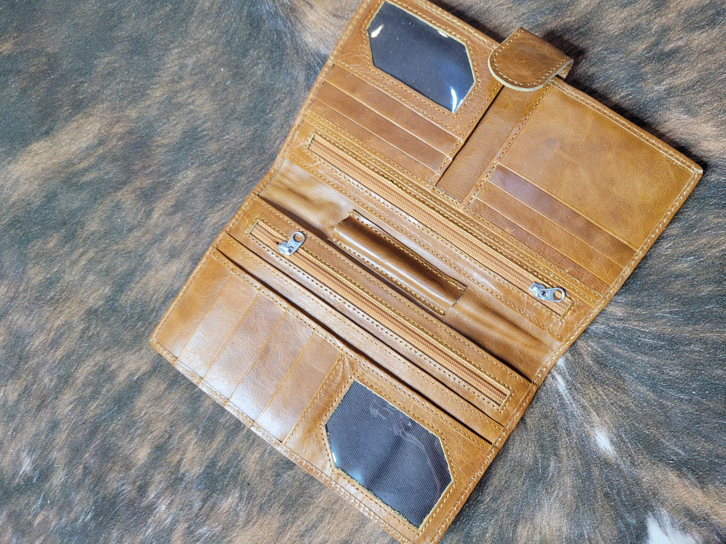 Tan Cow Hide Wallet