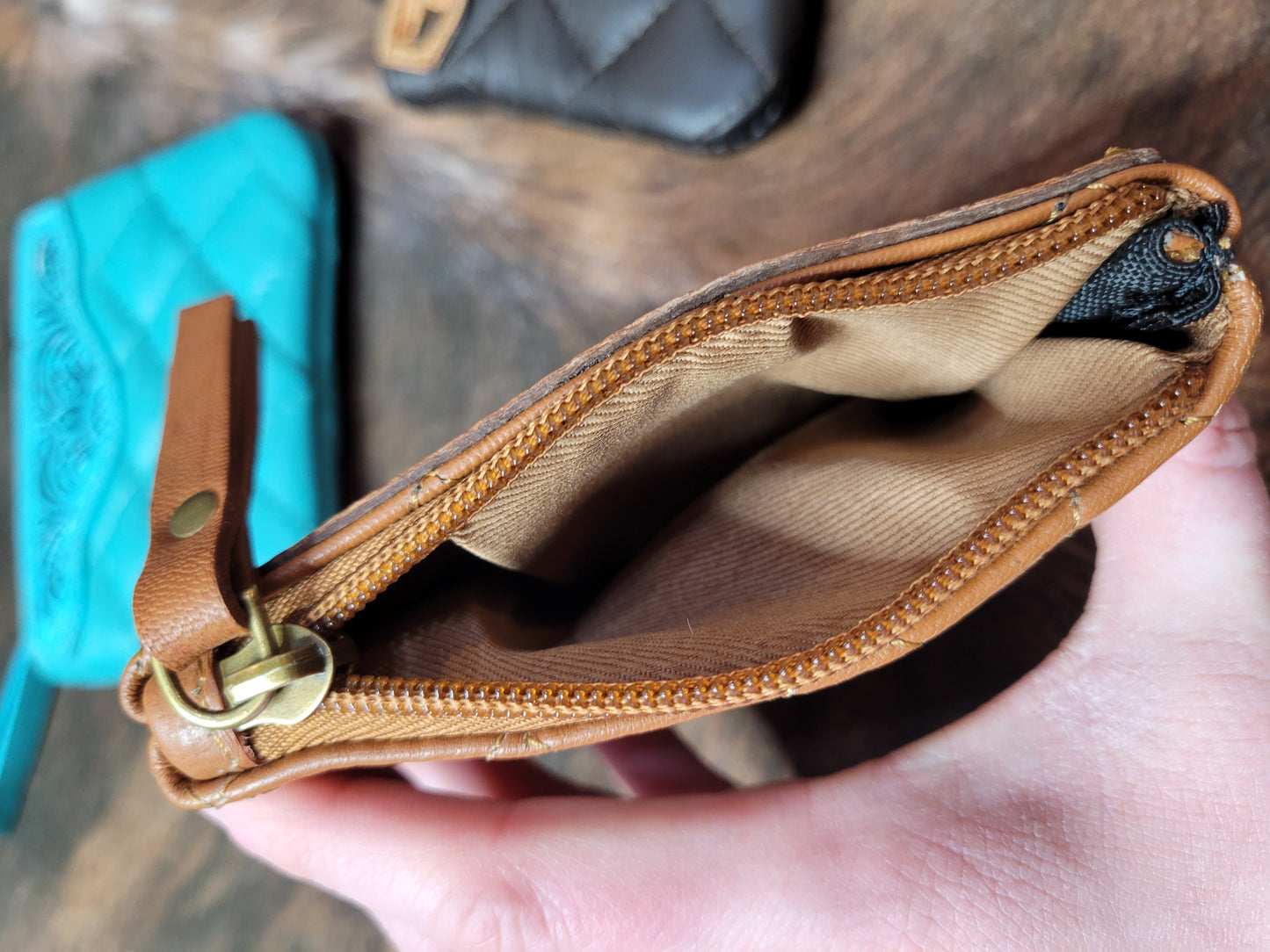 Quilted Leather Coin Purse