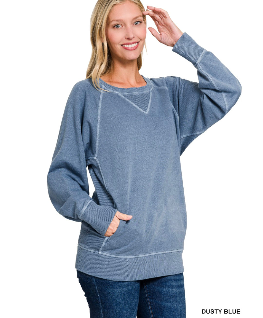 Christy Pullover - Dusty Blue