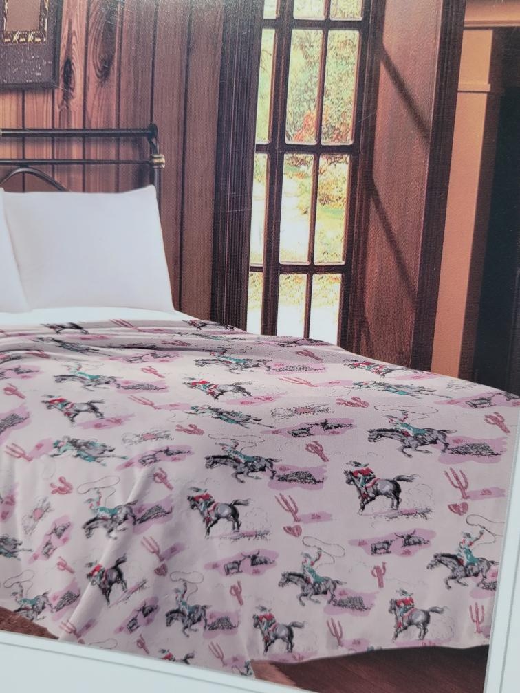 Mia Twin Size Blanket- Cowgirl