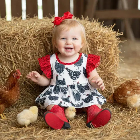 Girl's Chicken Romper