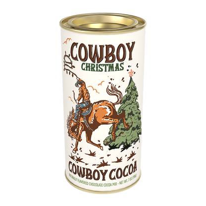 Cowboy Christmas Chocolate Cocoa (7oz Round Tin)