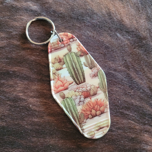 Desert Cactus Hotel Room Keychain