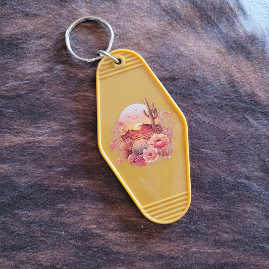Desert Sunset Hotel Room Keychain