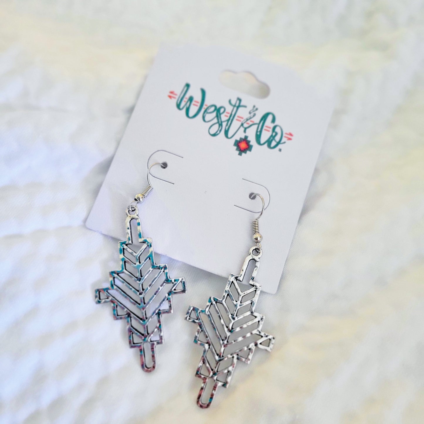 Silver Western Dangle Earrings