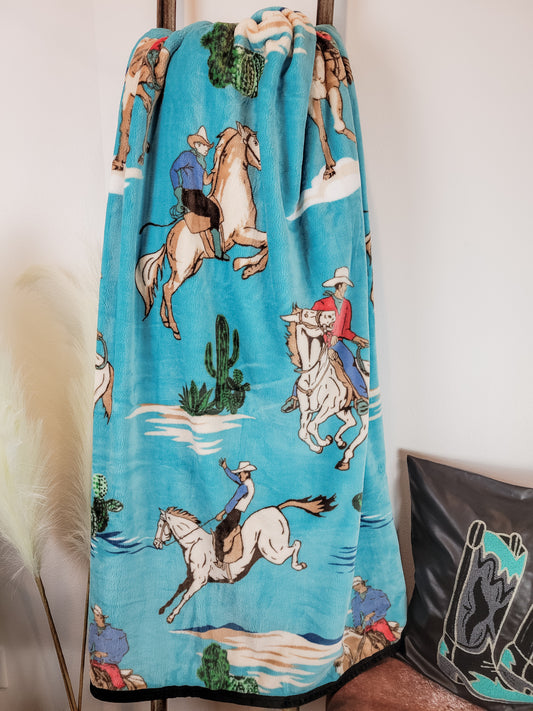 Mia King Throw Blanket - Rider