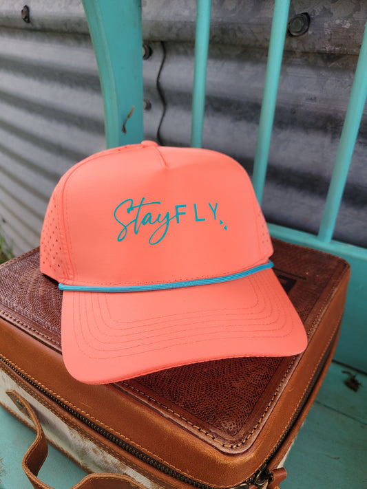 Stay Fly coral hat