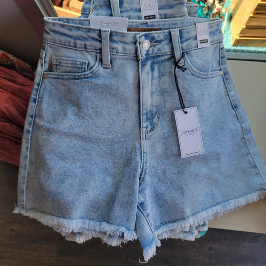 Judy Blue High Waist Shorts - Lt Wash