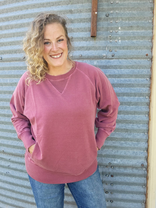 Christy Pullover - Cabernet