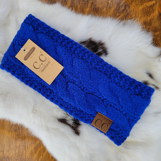 Fuzzy Lined CC Headband - Royal Blue