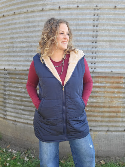 Microfiber Round Neck Long Sleeve Tee - Cabernet