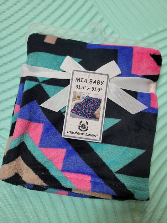 Mia Baby Blanket - Bright Aztec
