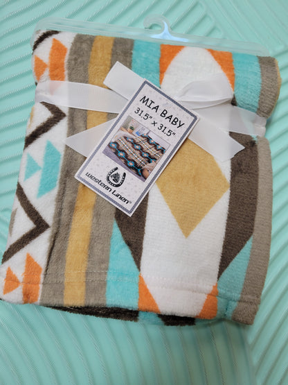 Mia Baby Blanket - Tan Aztec