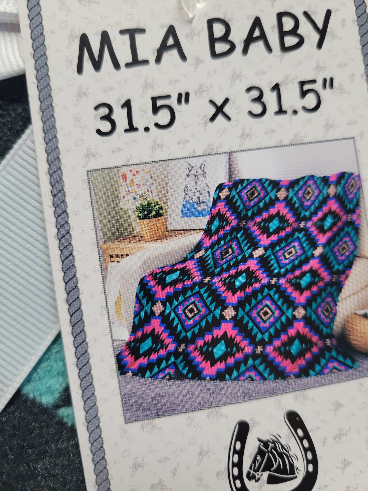 Mia Baby Blanket - Bright Aztec