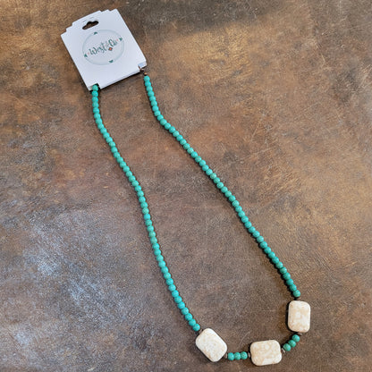 Turquoise and Stone Necklace