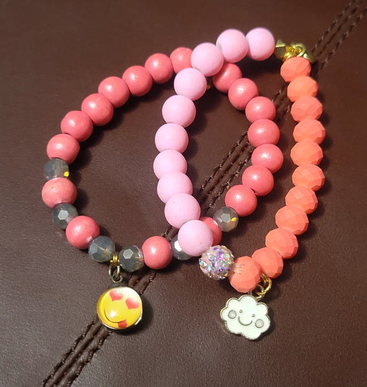 Girls Bracelet Set - Pink