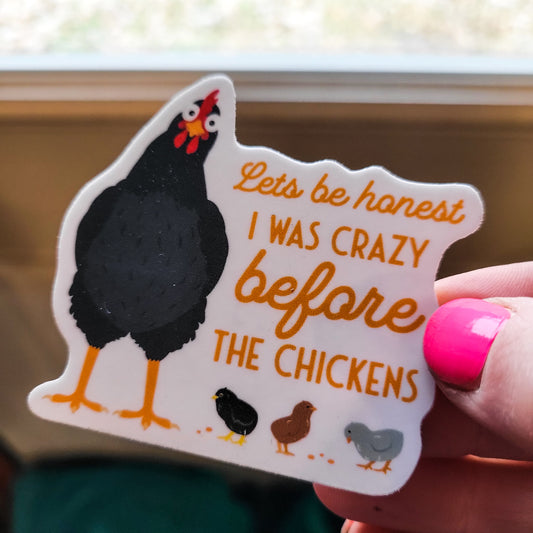 Crazy Chicken Lady Waterproof Sticker