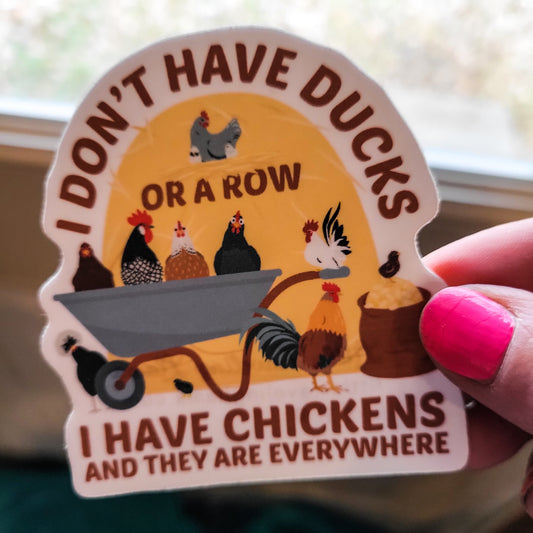 Ducks in a Row Waterproof Sticker