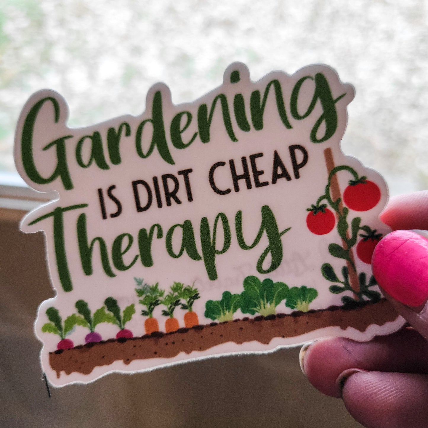 Gardening Therapy Waterproof Sticker
