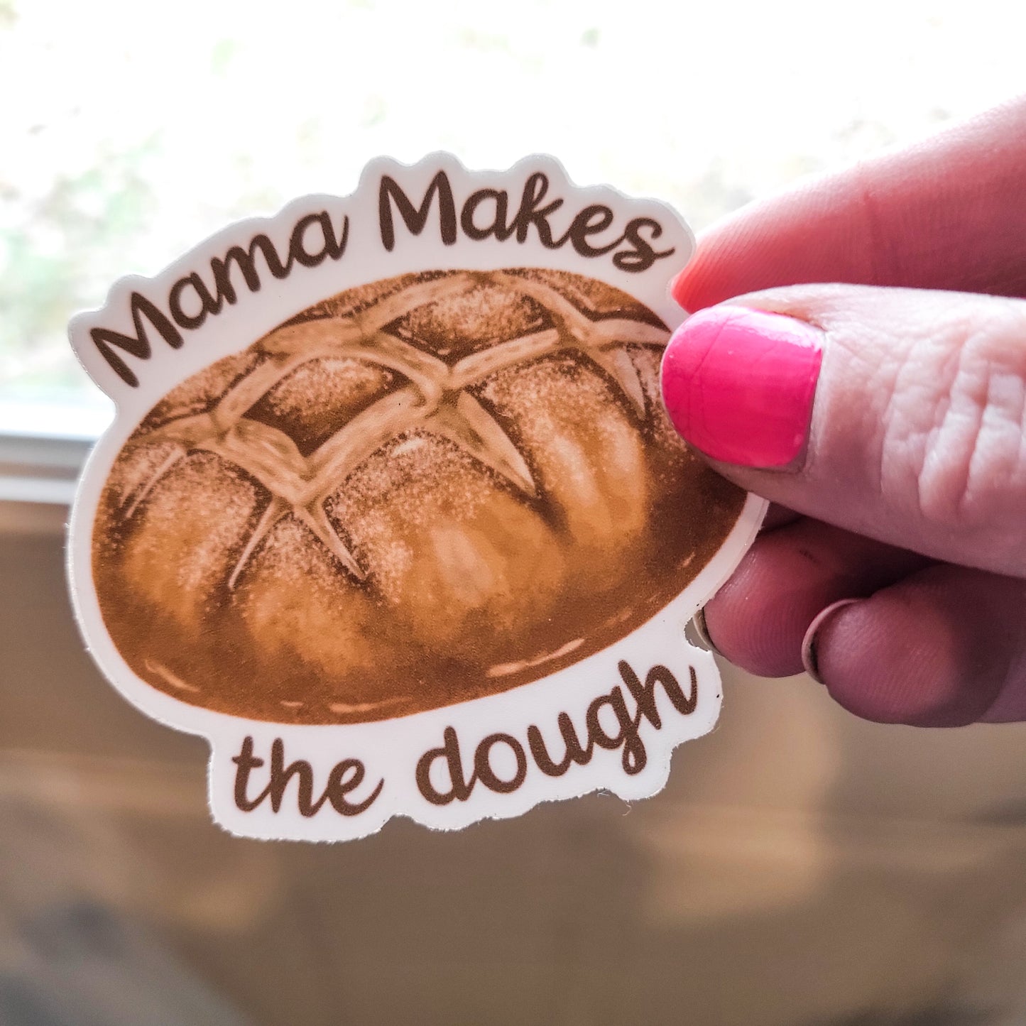 Mama Makes the Dough Waterproof Sticker
