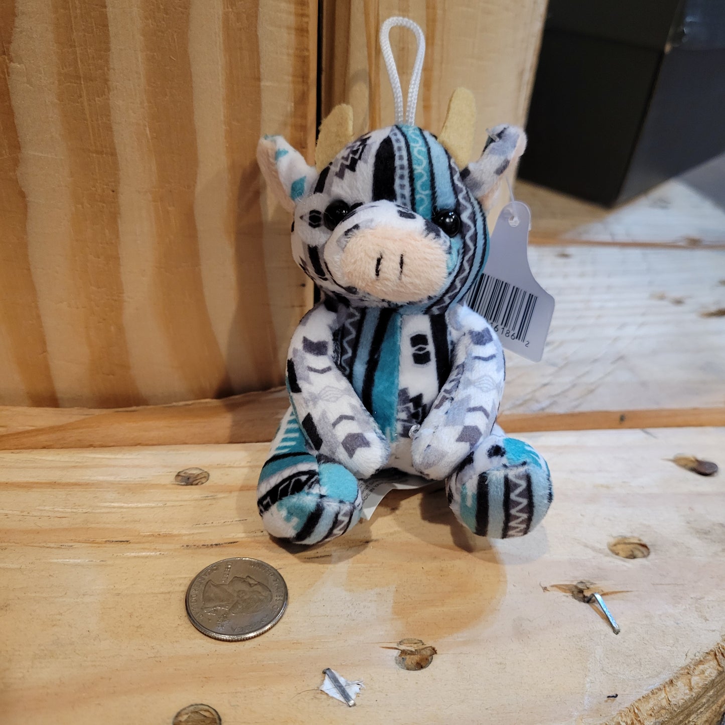 Farm Pals - Teal/Grey Aztec Cow