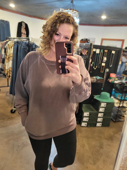 Christy Pullover - Mahogany