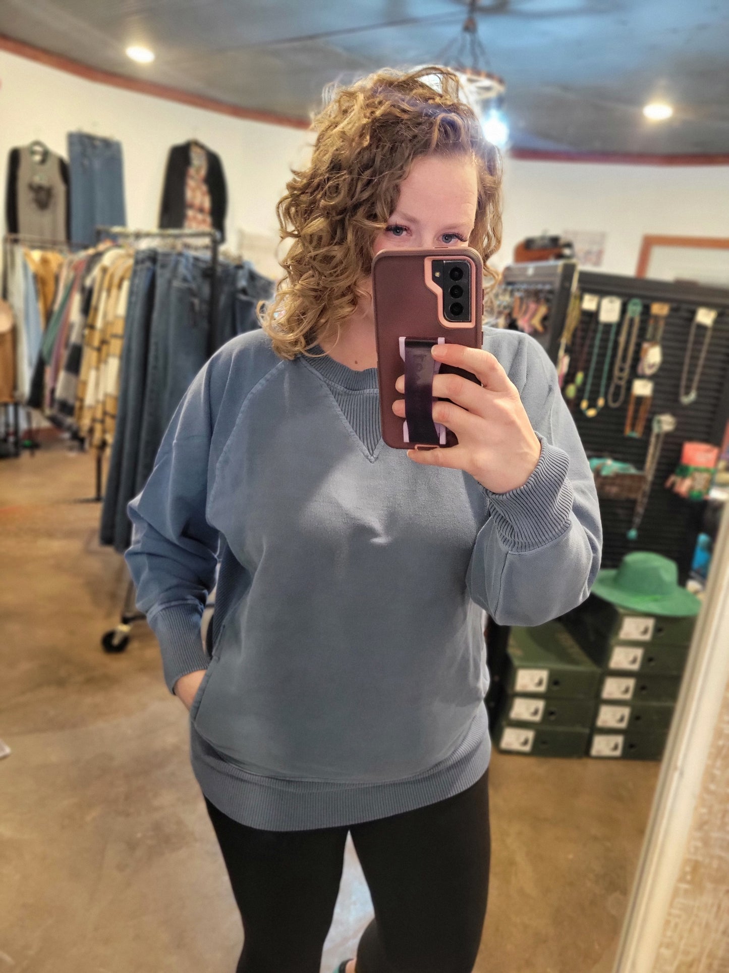 Christy Pullover - Dusty Blue