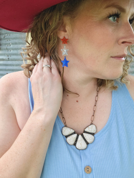 Moth to the Flame Cream Stone Necklace