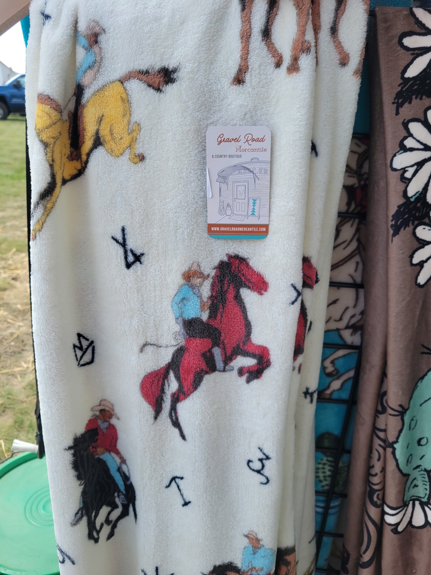 Twin Size Lightweight Throw Blanket - Vintage Cowboy