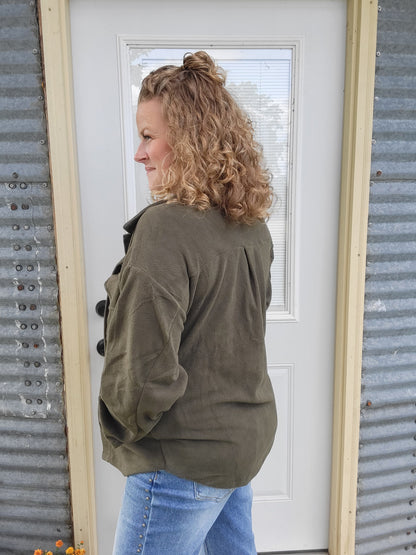 Oversized Basic Fleece Shacket