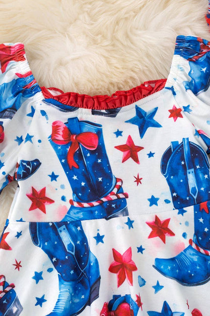 American Cowgirl Boot Printed Dress