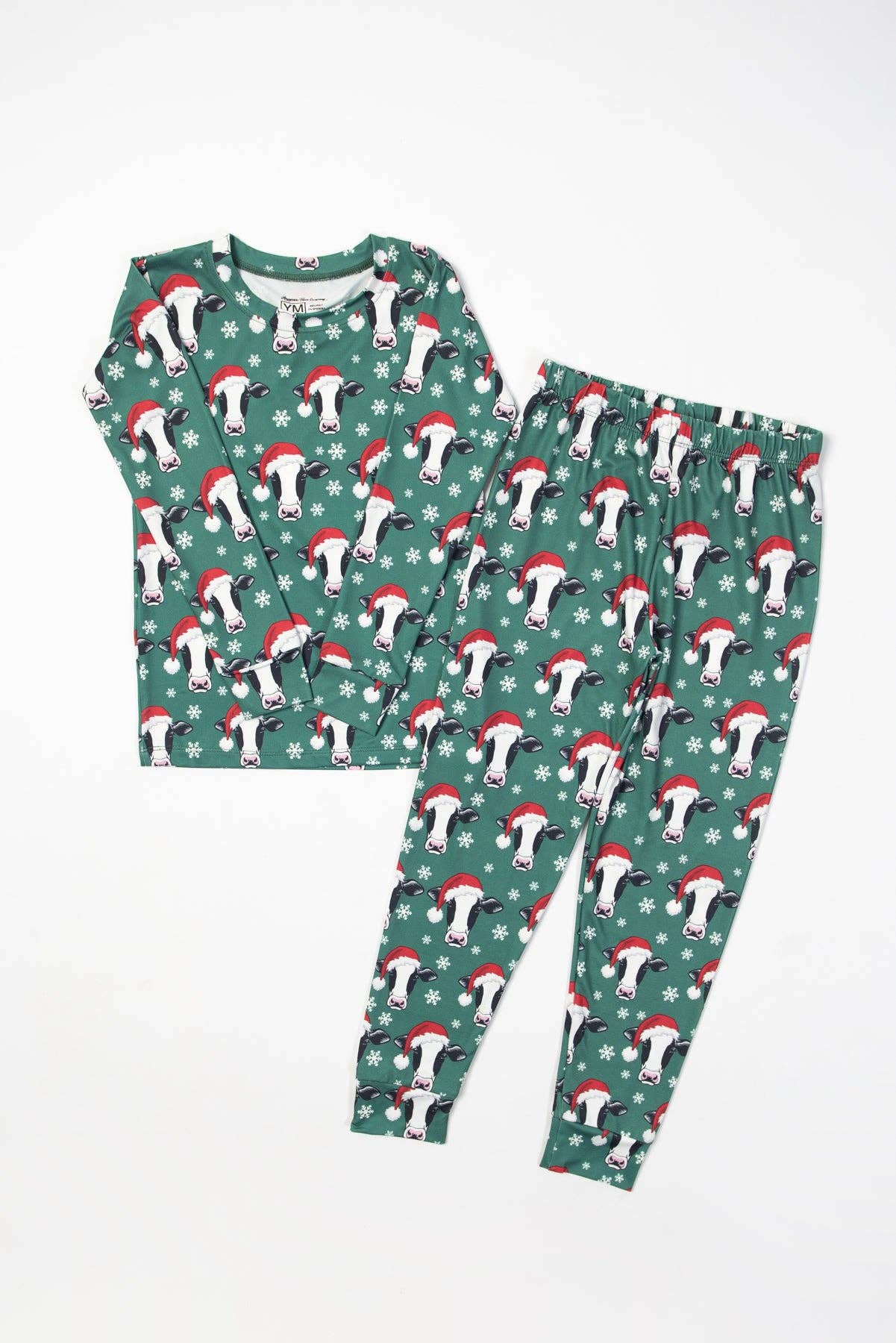 Santa Cows & Snowflakes Toddler/Youth Pajama Set