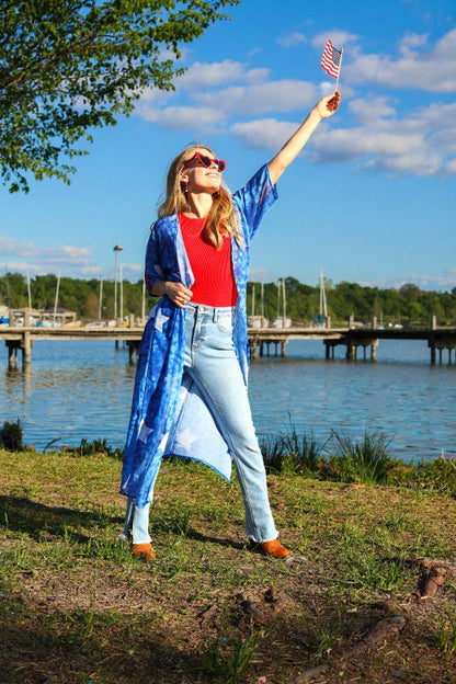 Star Struck Duster with Red Sequin Detail