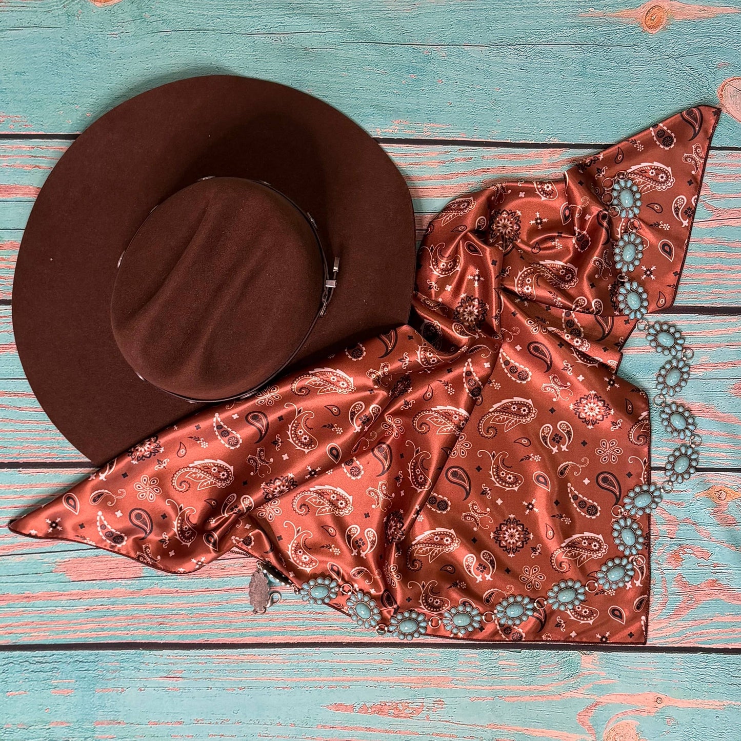 Bandana Print Silk Wild Rag