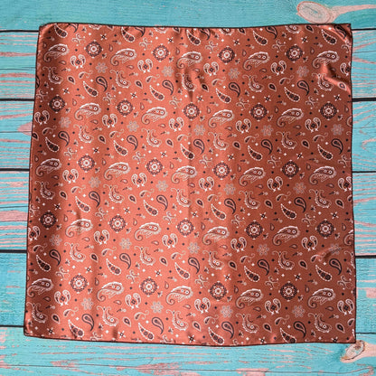 Bandana Print Silk Wild Rag
