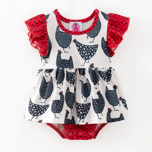 Girl's Chicken Romper