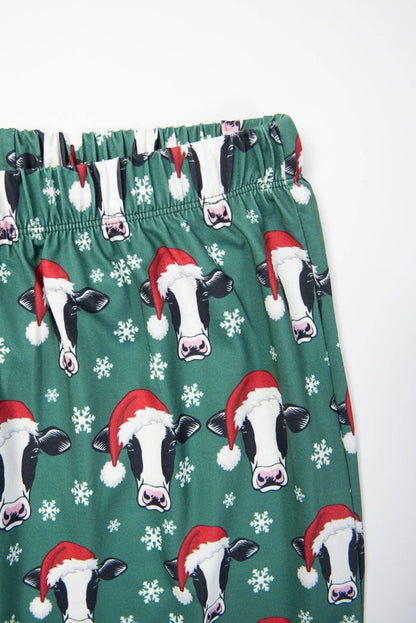 Santa Cows & Snowflakes Adult Pajama Pants